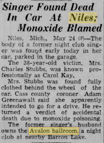 Avalon Ballroom at Barron Lake - 24 May 1949 Article (newer photo)